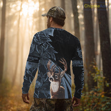 Load image into Gallery viewer, Deer Hunting Dark Blue Camo Grim Reaper Custom Name 3D All Over Print Shirts Gift For Hunters NHT84