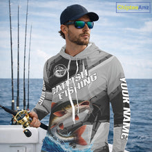Load image into Gallery viewer, Gray Camo Custom Catfish Fishing Shirts Long Sleeve, Catfish Fishing Jerseys For Men NHT445