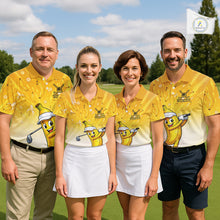 Load image into Gallery viewer, Personalized Banana Mens Golf Shirts Funny Cartoon Short &amp; Long Sleeve Polo NHT1177