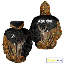 Load image into Gallery viewer, Deer Hunting Big Game Camo Custom Name 3D All Over Print Shirts, Hunting Gifts NHT196