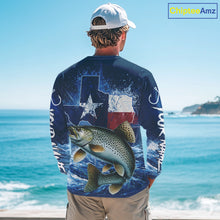 Load image into Gallery viewer, Texas Flag Speckled Trout Fishing Jersey Performance Fishing Shirt, Saltwater Angler Gift For Men 