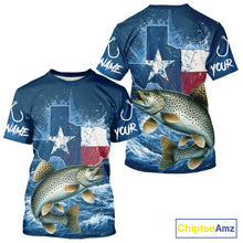 Load image into Gallery viewer, Texas Flag Speckled Trout Fishing Jersey Short Sleeve Fishing T-Shirts , Saltwater Angler Gift For Men 