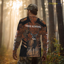 Load image into Gallery viewer, Whitetail Deer Hunting Shirt Orange Camo Custom Name, Deer Hunting Clothes NHT285
