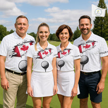 Load image into Gallery viewer, Canada Flag Personalized Golf Pattern Ball Polo Shirts Patriotic Golf Shirts For Mens NHT677