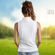 Load image into Gallery viewer, Canada Flag Personalized Golf Pattern Ball Womens Sleeveless Polo Shirts Patriotic Golf Shirts For Mens NHT677