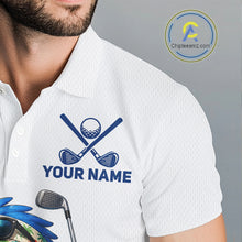 Load image into Gallery viewer, Personalized Surfing Parrot Mens Golf Polo Shirt Tropical Beach Bird Golf Team Shirt NHT1189