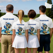 Load image into Gallery viewer, Personalized Surfing Parrot Womens Golf Polo Shirt Tropical Beach Bird Golf Team Shirt NHT1189