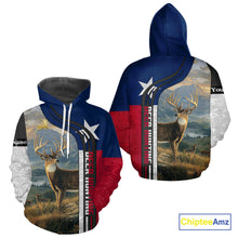 Load image into Gallery viewer, Deer Hunting Shirt with Texas Flag, Personalized Gift for Hunters NHT03