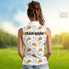 Load image into Gallery viewer, Funny Pizza Pattern Golf Shirt Sleeveless Womens Polo Shirts, Best Golf Polo Golf Shirt For Team NHT777