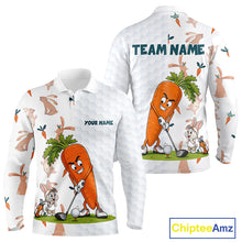Load image into Gallery viewer, Rabbit Carrot Golf Polo Shirt Funny Golfer Bunny Custom Team Name Jersey NHT892