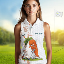 Load image into Gallery viewer, Rabbit Carrot Golf Polo Shirt Funny Golfer Bunny Custom Team Name Jersey NHT892