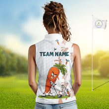 Load image into Gallery viewer, Rabbit Carrot Golf Polo Shirt Funny Golfer Bunny Custom Team Name Jersey NHT892