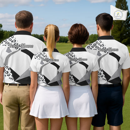 Geometric Leopard Fusion Performance Womens Golf Polo Shirt, Golf Gift For Team NHT722