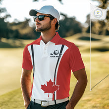 Load image into Gallery viewer, Personalized Canada Flag Mens Golf Shirts Golf Polo Shirts For Men Patriotic Golf Tops NHT734