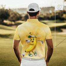 Load image into Gallery viewer, Funny Banana Mens Golf Polo Shirts Custom Name, Golf Shirt For Men, Golf Gift NHT745