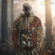 Load image into Gallery viewer, Mallard Duck Hunting With Black Lab Custom Name 3D All Over Print Shirt, Dog Hunting Gifts NHT131