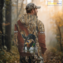 Load image into Gallery viewer, Mallard Duck Hunting With Black Lab Custom Name 3D All Over Print Shirt, Dog Hunting Gifts NHT131