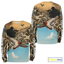 Load image into Gallery viewer, Duck Hunting Camo Shirt For Duck Hunters, Best Hoodie Hunting Gifts NHT373