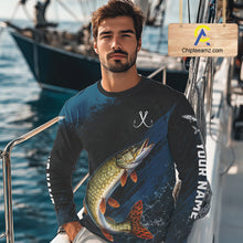Load image into Gallery viewer, Custom Northern Pike Fishing Jersey Personalized Long Sleeve Shirt For Men