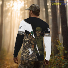 Load image into Gallery viewer, Duck Hunting Shirt Personalized Grim Reaper Camo Hunting Clothes For Men, Duck Hunting Gift NHT150