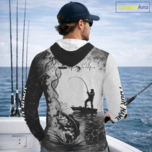 Load image into Gallery viewer, Bass Fishing Long Sleeve Hooded Fishing Shirt Fisherman DNA Performance Apparel NHT1116