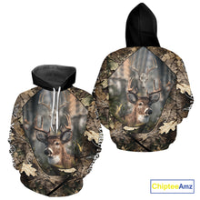 Load image into Gallery viewer, Deer Skull Hunting Camo Forest 3D All Over Printed Shirt, Personalized Hunting Shirt NHT274