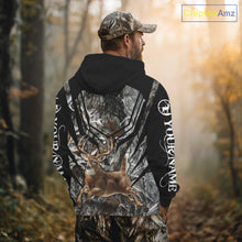 Load image into Gallery viewer, Whitetails Jumping Deer Hunting Camouflage Custom Name Shirts, Best Deer Hunting Camo Winter NHT186