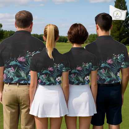 Custom Name Tropical Print Polo Shirt – Stylish Animal Print Golf Polo For Womens NHT856