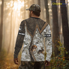 Load image into Gallery viewer, Beagle Dog Chasing the Rabbit Camo Custom Name Shirts, Rabbit Hunting Gifts NHT283