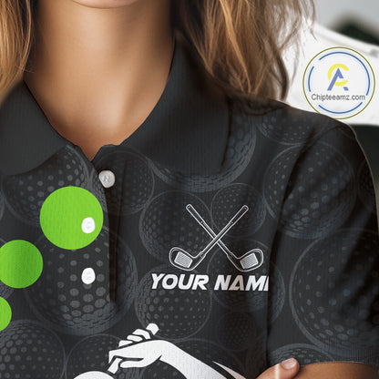 Custom Ball Golf Polo Shirt For Mom – Personalized Name & Team Design, Mother’s Day Gift Idea NHT669
