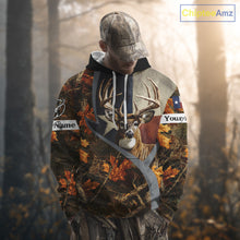 Load image into Gallery viewer, Deer Hunting Shirt-Personalized Texas Flag Camo Forest, Best Gifts for Deer Hunters NHT198