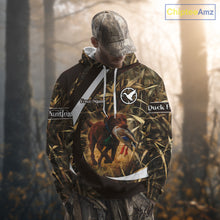 Load image into Gallery viewer, Duck Hunting Waterfowl Camo Chocolate Labrador Retriever Dog Shirts, Duck Hunting Shirt NHT201