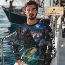 Load image into Gallery viewer, Grim Reaper Fishing Jersey, Largemouth Bass Long Sleeve UV Performance Shirt For Men 