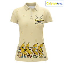 Load image into Gallery viewer, Funny Banana Womens Golf Polo Shirts Team, Womens Golf Jerseys For Golfer, Golf Gifts NHT908