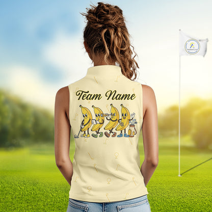 Funny Banana Womens Sleeveless Golf Polo Shirts Team, Women Golf Jerseys For Golfer, Golf Gifts NHT908