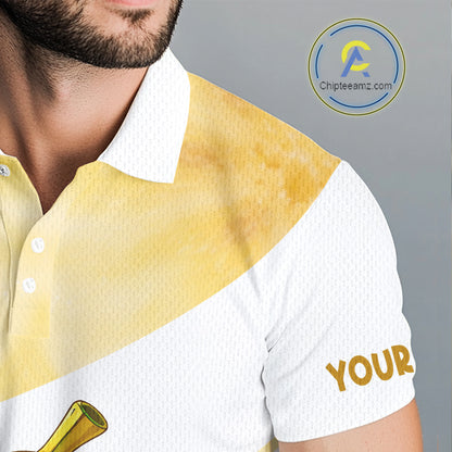 Funny Banana Golf Polo Shirt Custom Name – Cute Banana Golfer Golf Polo For Men NHT1073