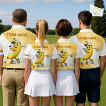Load image into Gallery viewer, Funny Banana Golf Polo Shirt Custom Name – Cute Banana Golfer Golf Polo For Women NHT1073
