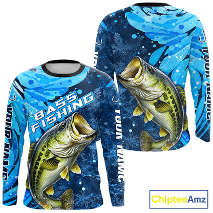Bass Fishing Shirt For Men, Ice Fishing Shirt, Largemouth Bass Long Sleeve Fishing Gift NHT1388