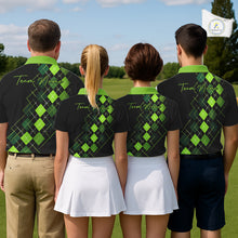 Load image into Gallery viewer, Womens Golf Polo Shirt Argyle Pattern Golf Shirts For Womens Funny White Green Golf Gifts NHT788