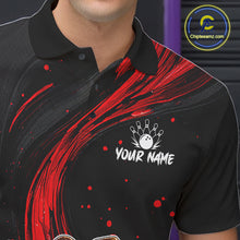 Load image into Gallery viewer, Funny Skeleton Cowboy Bowling Shirt, Personalized Red Color Beer Bowler Polo &amp; Quarter-Zip NHT1161