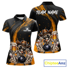 Load image into Gallery viewer, Polo shirt with skeleton design and 'Team Name' text, featuring ChipteeAmz branding.
