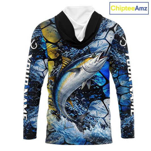 Tuna Fishing Customize Name Long Sleeve Fishing Shirts, Personalized Tuna Fishing Gift NHT438