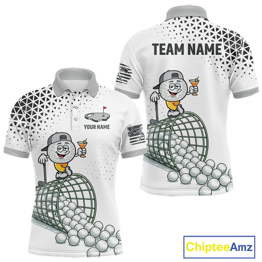 Funny Custom Mens Golf Polo Shirt, Personalized Drinking Golf Jersey, Custom Golf Outfit For Familly Team Shirt NHT697