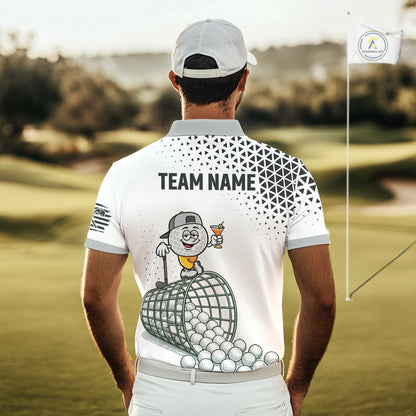 Funny Custom Mens Golf Polo Shirt, Personalized Drinking Golf Jersey, Custom Golf Outfit For Familly Team Shirt NHT697