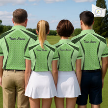 Load image into Gallery viewer, Custom Men's Mint Green Golf Polo, Personalized Geometric Pattern Golf Shirt With Name, Gift For Golfer NHT702
