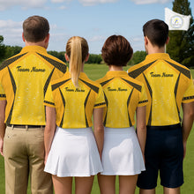 Load image into Gallery viewer, Custom Mens Beer Bubbles Golf Polo Shirt, Personalized Yellow Beer Themed Golf Jersey With Name, Gift For Golfer NHT703