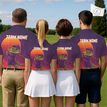 Load image into Gallery viewer, Personalized Alligator Golf Shirt - Retro Sunset Golf Polo Shirt For Men NHT1040