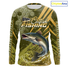 Load image into Gallery viewer, Personalized Catfish Long Sleeve Fishing Shirts, Catfish Fishing Jerseys For Men NHT522