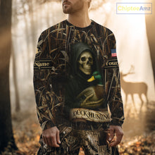Load image into Gallery viewer, Duck Hunting Camouflage US Flag Custom 3D All Over Printed Shirts Personalized Hunting gift NHT106
