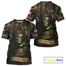 Load image into Gallery viewer, Duck Hunting Camouflage US Flag Custom 3D All Over Printed Shirts Personalized Hunting gift NHT106